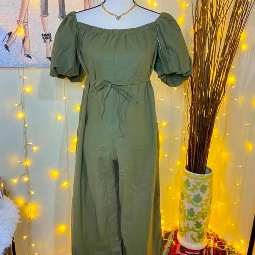 OLIVE GREEN ROMPER